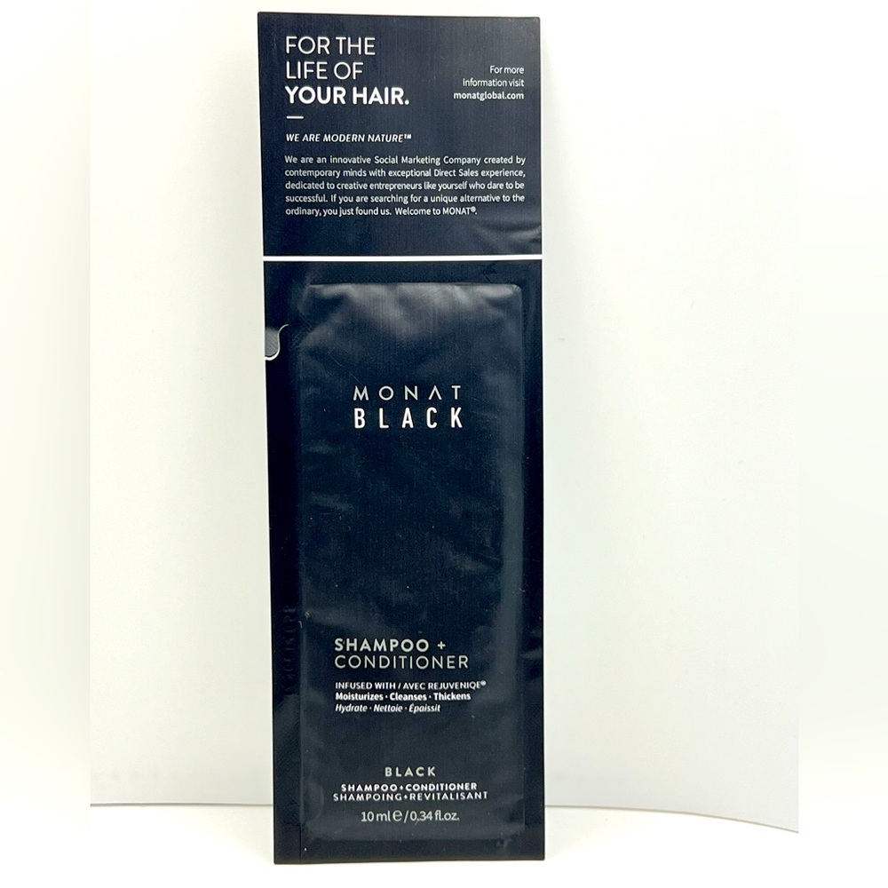 $3 🌸 Monat Black ~ Shampoo & Conditioner Combo ~ Single Use ~ NEW